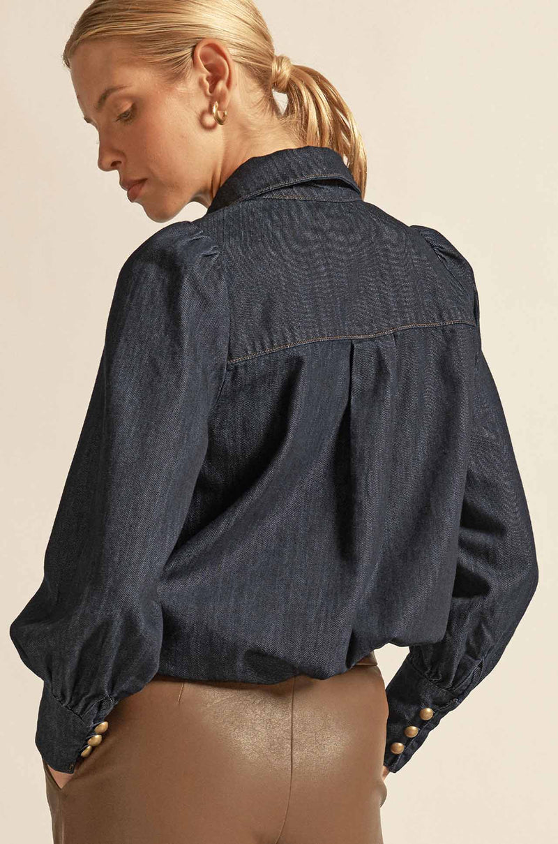 Zoe Kratzmann - resonate top in dark denim
