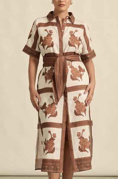 zoe kratzmann - roam dress in coffee collage