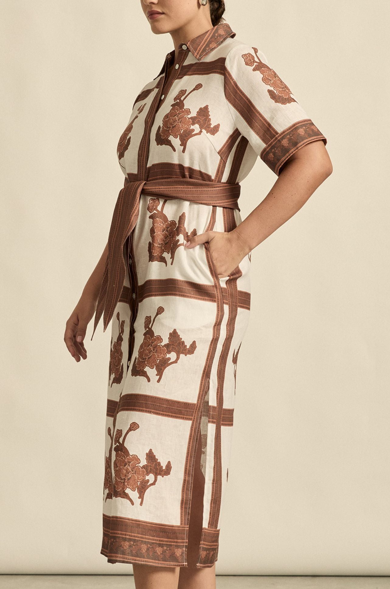 zoe kratzmann - roam dress in coffee collage