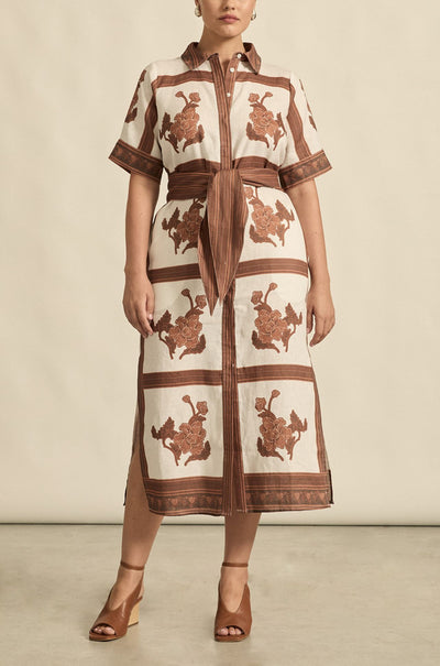 zoe kratzmann - roam dress in coffee collage