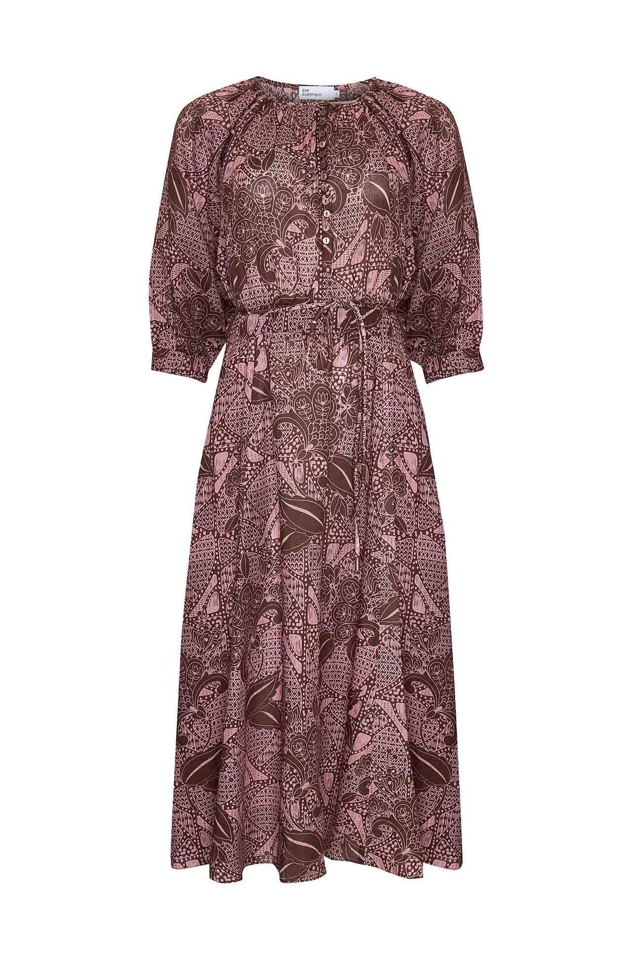 zoe kratzmann - sonata dress in cacao batik