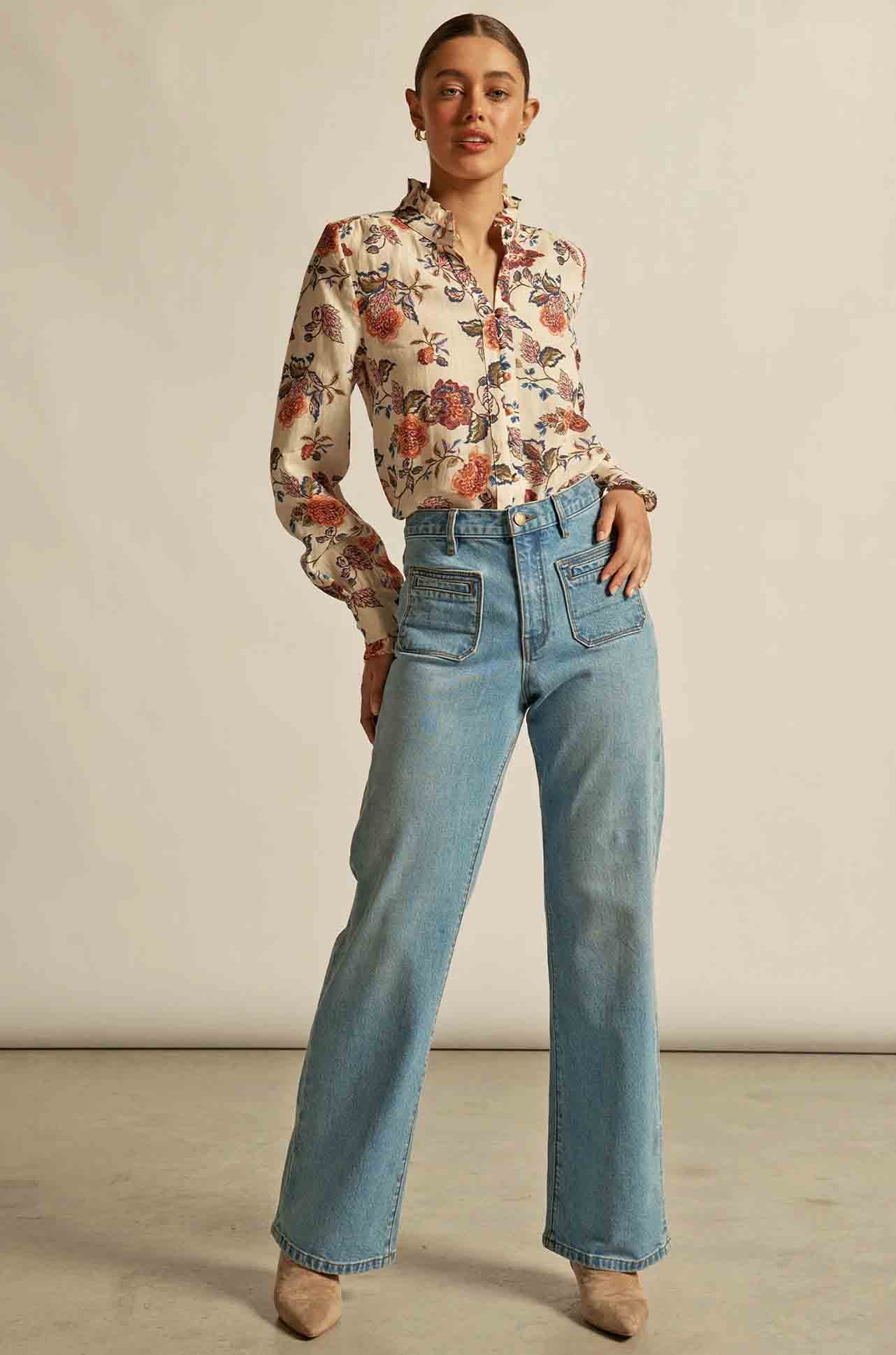 Zoe Kratzmann - stir top in heirloom bloom