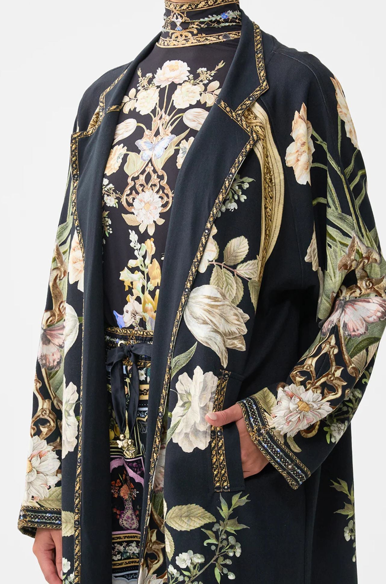 Camilla - Ottoman Elegance Sweat-Trench Coat