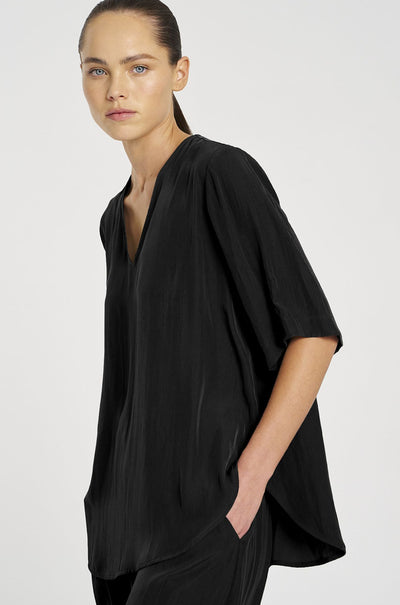 Mela Purdie - Swish Plaza Top in Black