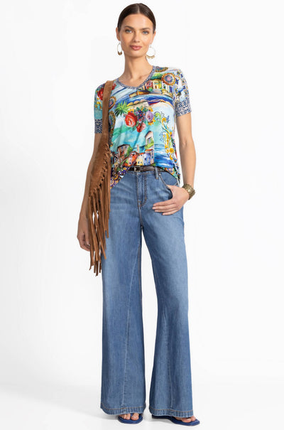 Johnny Was - The Janie Favorite Short Sleeve V Neck Swing Tee