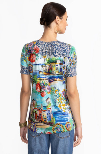 Johnny Was - The Janie Favorite Short Sleeve V Neck Swing Tee