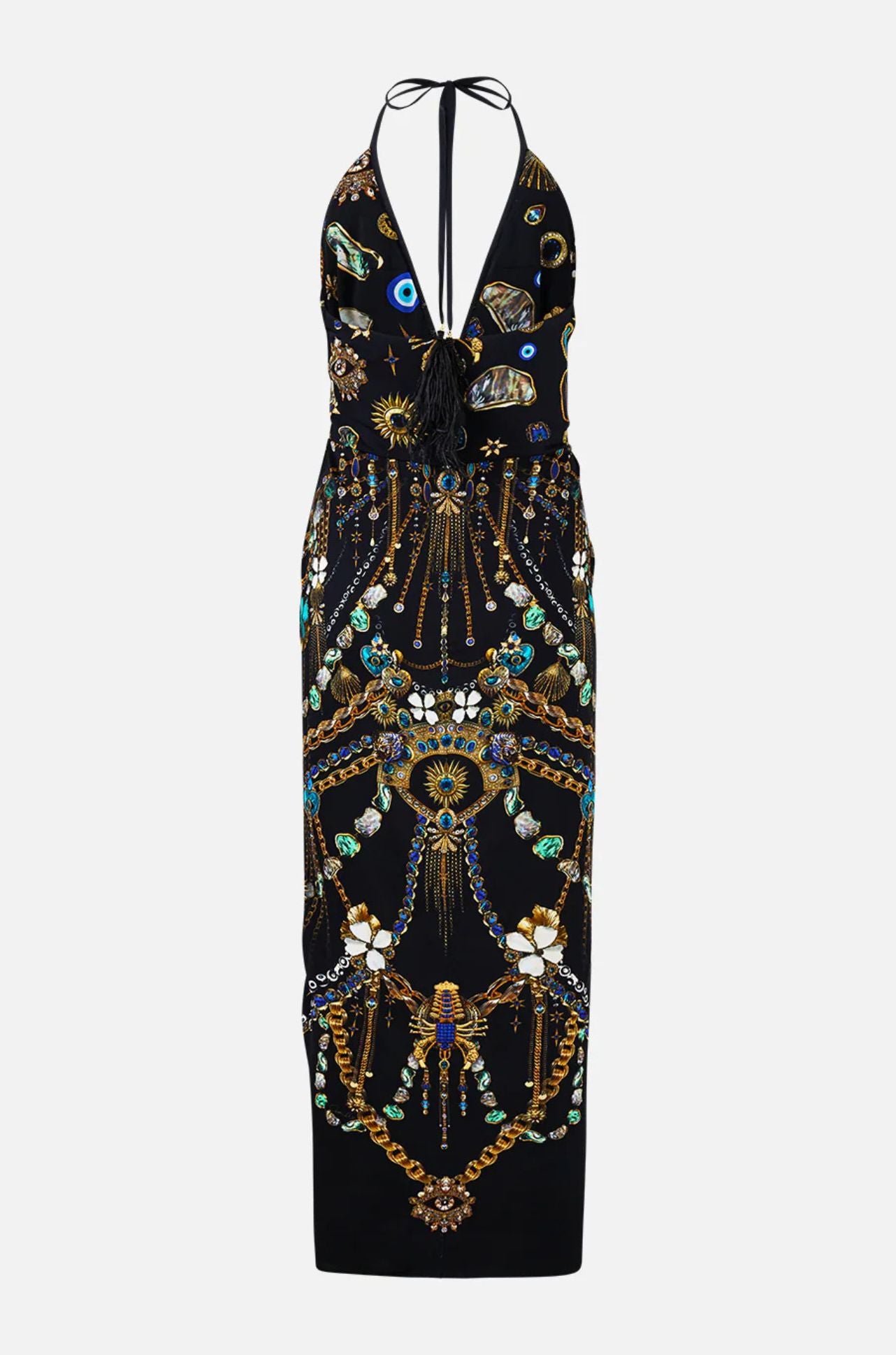 Camilla - Amulets & Alchemy V Neck Gathered Jersey Dress