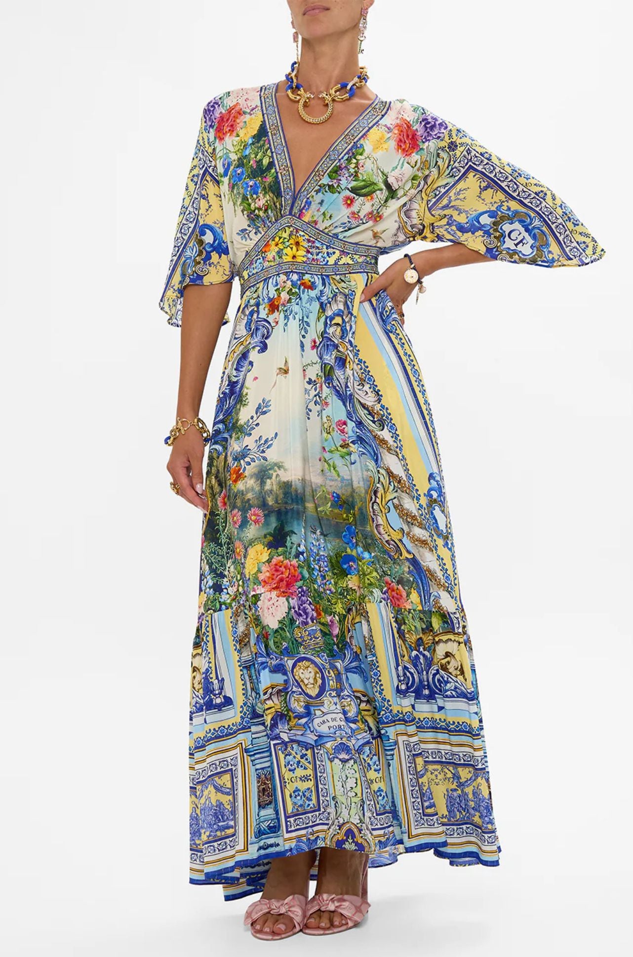 Camilla - Wall To Wall Wonders Waisted Dress with Hem Ruffle