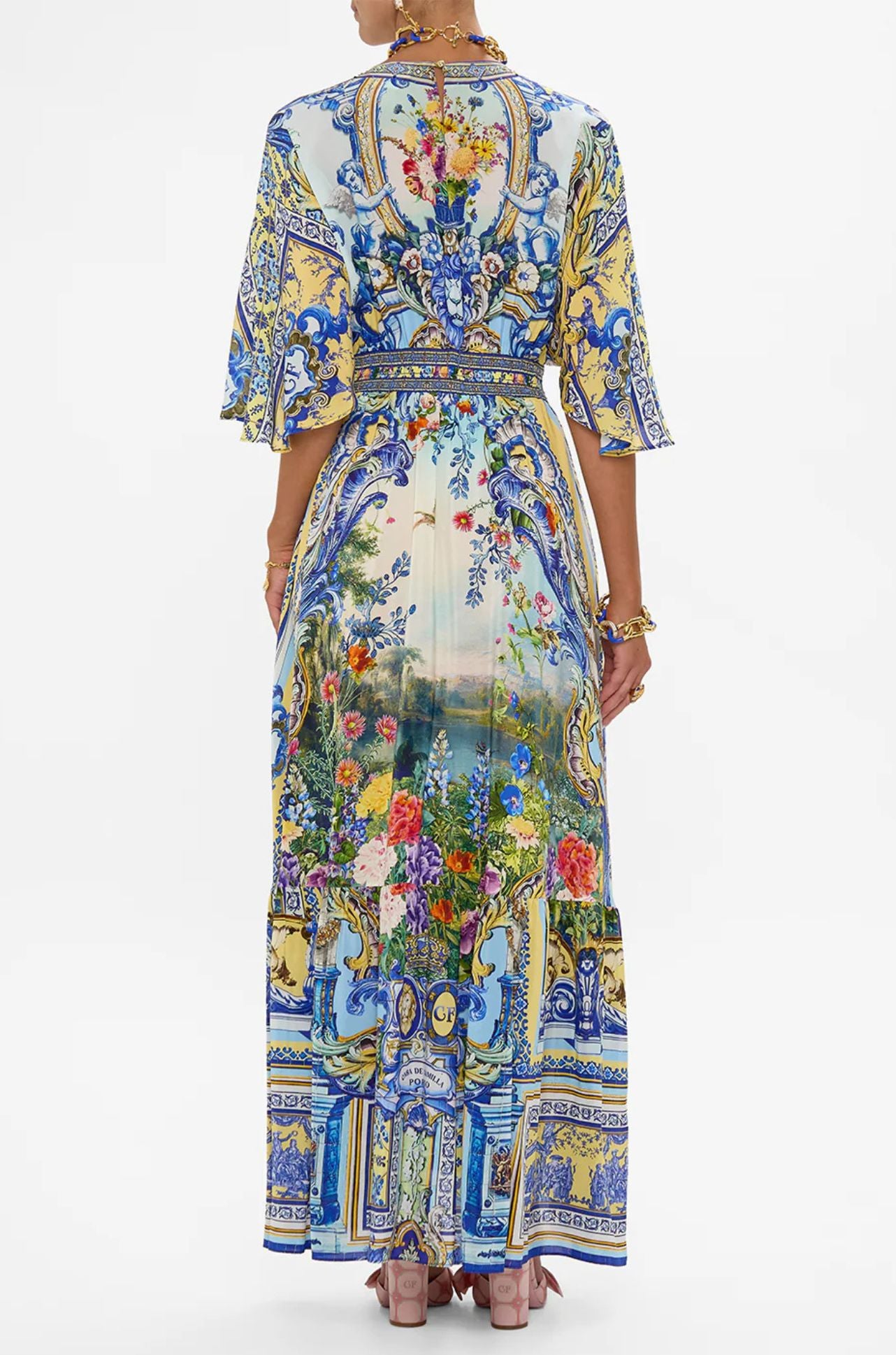 Camilla - Wall To Wall Wonders Waisted Dress with Hem Ruffle