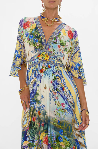 Camilla - Wall To Wall Wonders Waisted Dress with Hem Ruffle