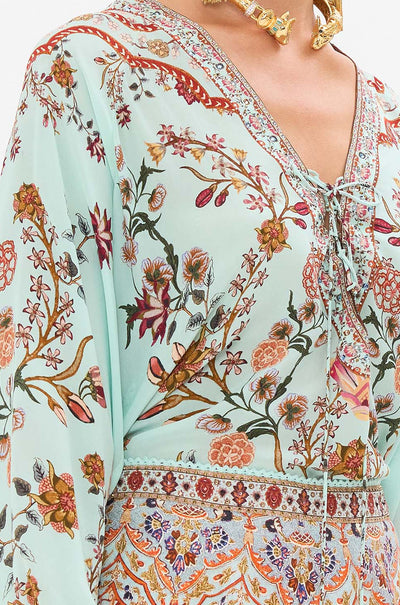 Camilla - Weaving Worlds Lace Up Blouse