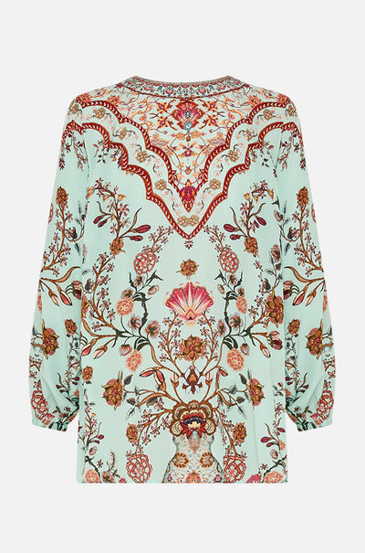 Camilla - Weaving Worlds Lace Up Blouse