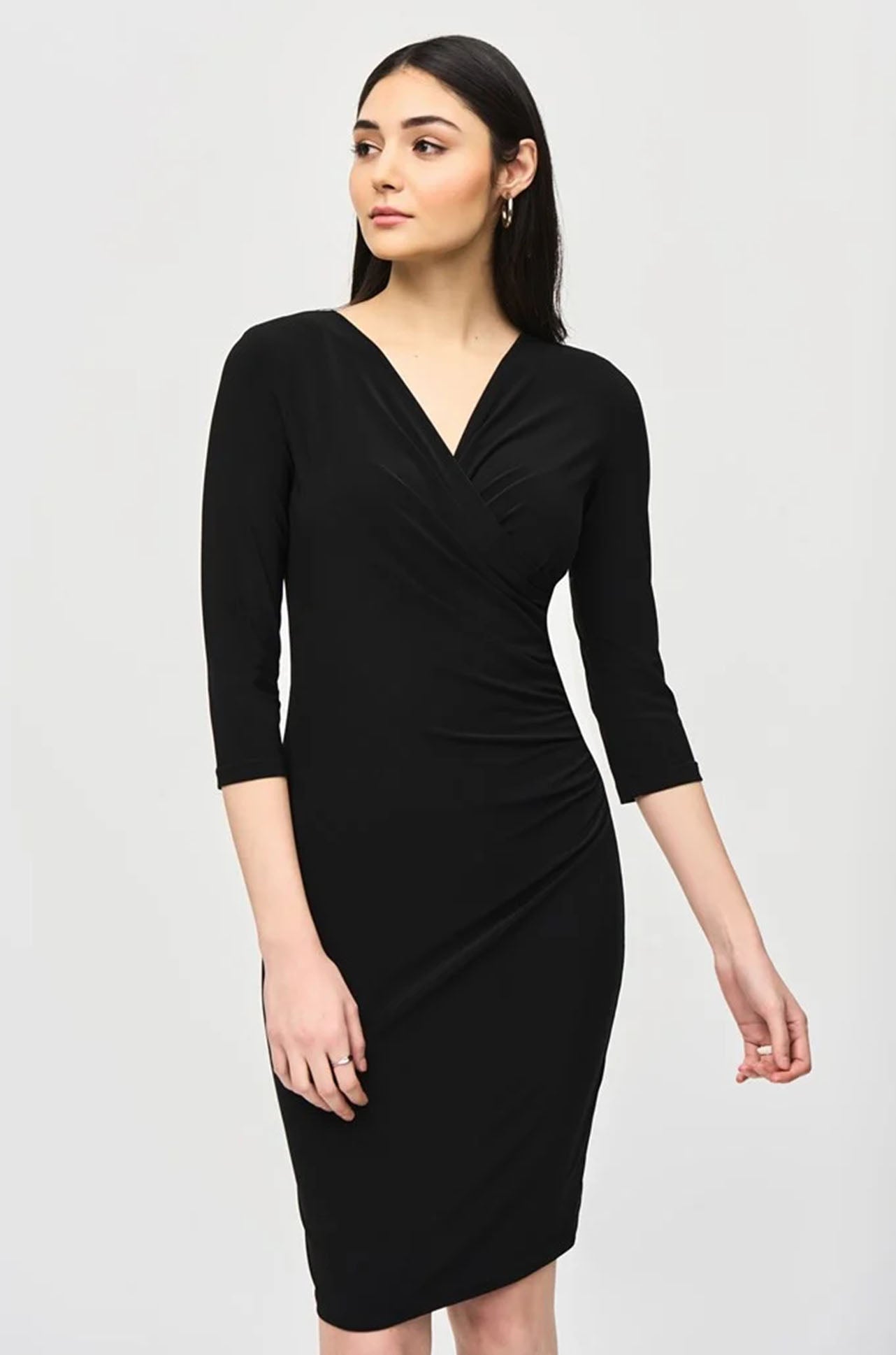 Joseph Ribkoff - Three-Quarter Sleeve Wrap Dress