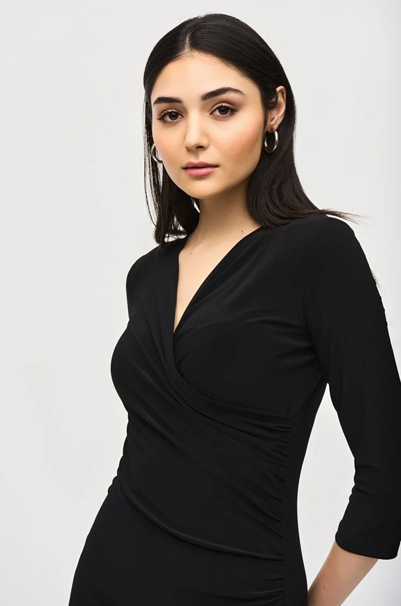 Joseph Ribkoff - Three-Quarter Sleeve Wrap Dress