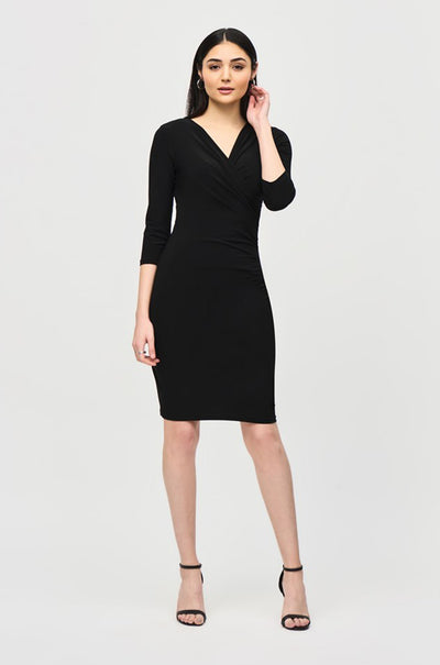 Joseph Ribkoff - Three-Quarter Sleeve Wrap Dress