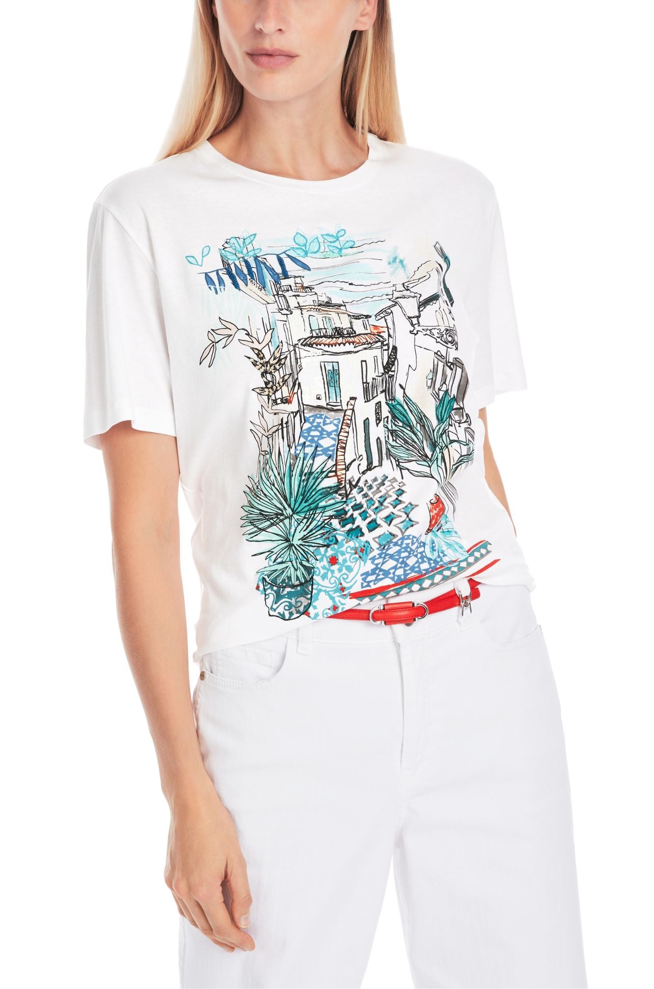 Marc Cain - Cotton T Shirt with Print