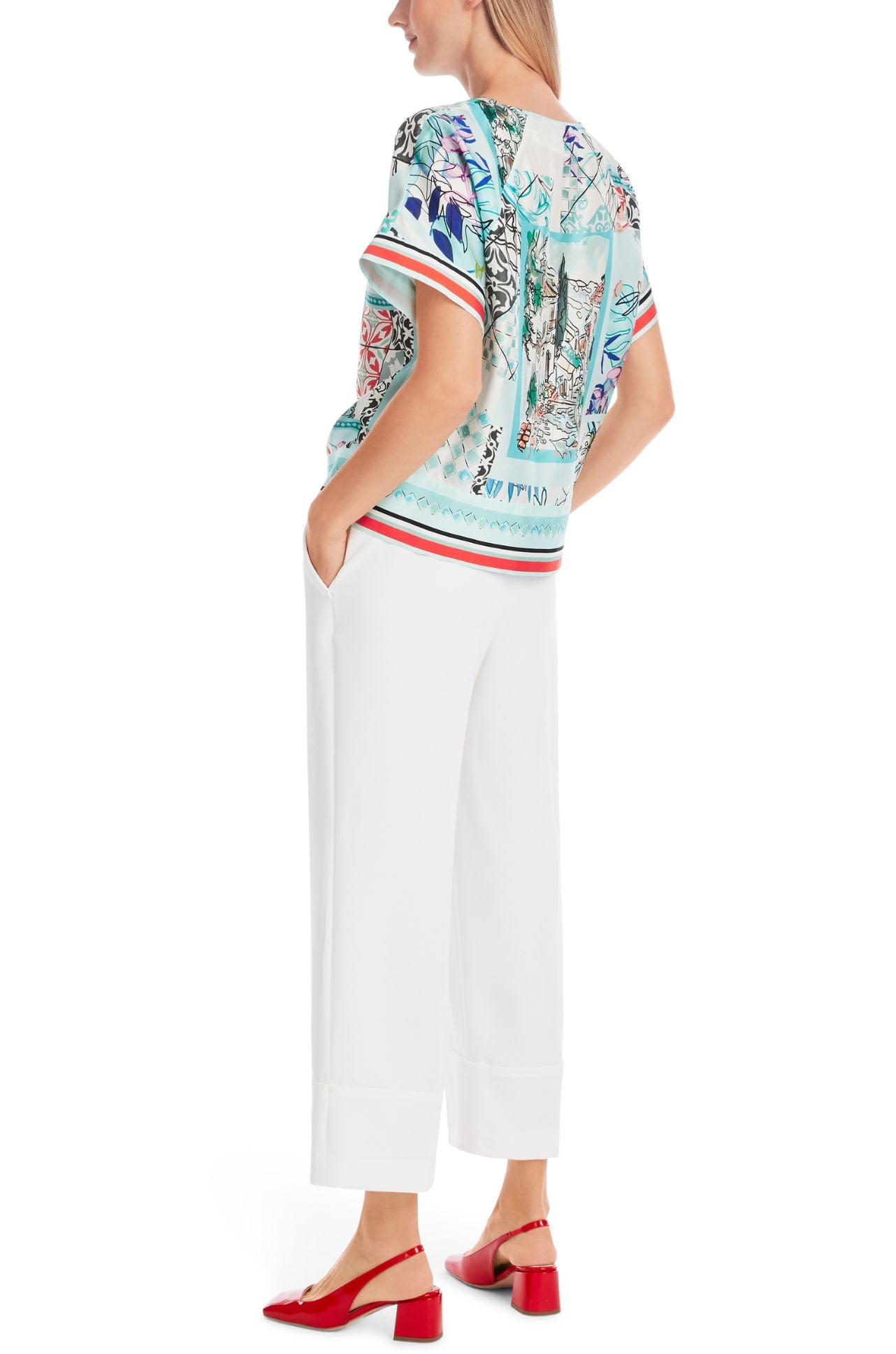 Marc Cain - Silk Blouse in Kimono Shape
