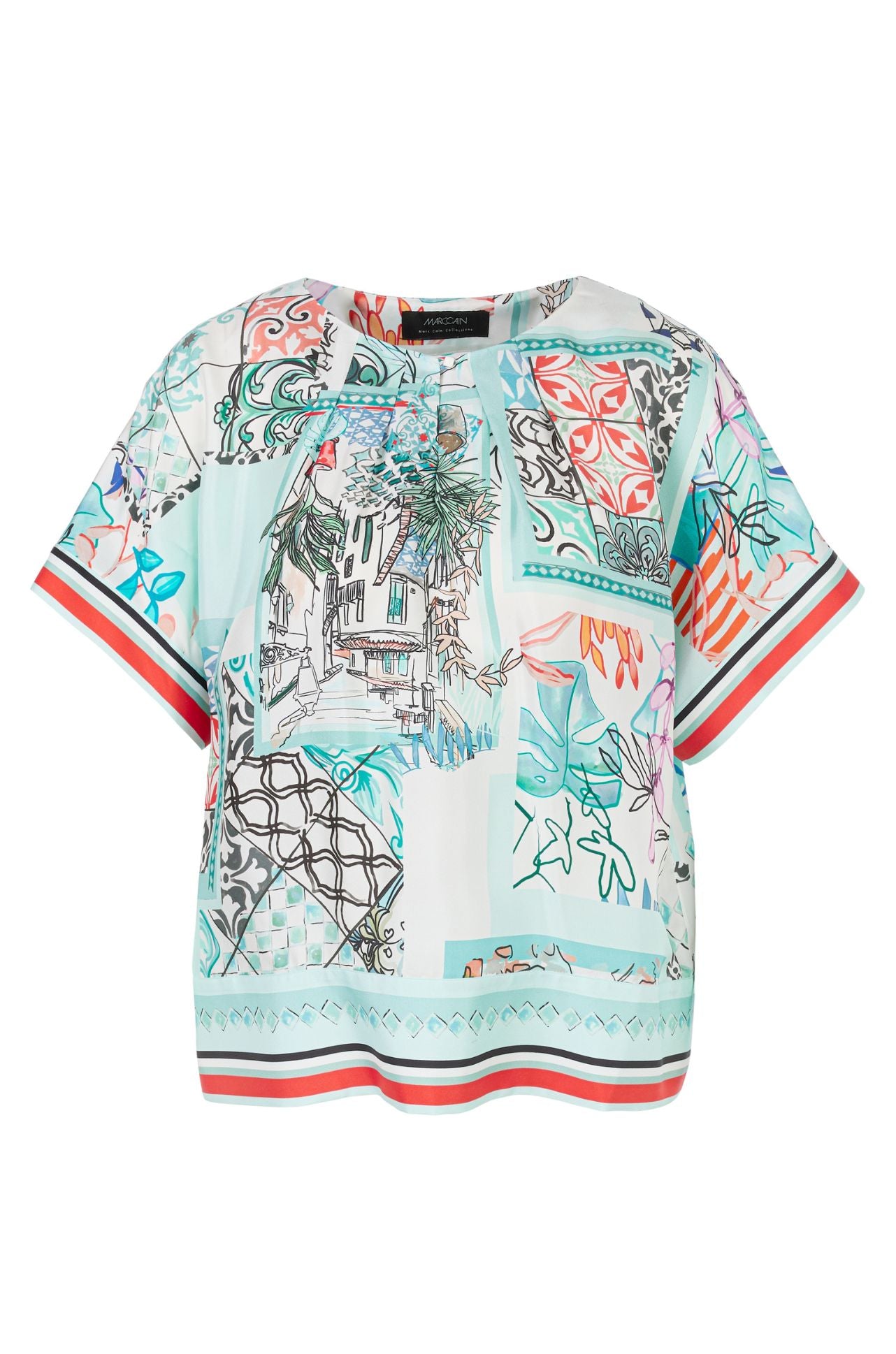 Marc Cain - Silk Blouse in Kimono Shape