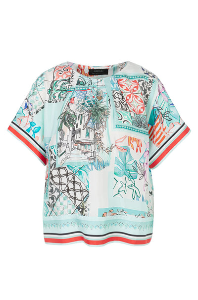 Marc Cain - Silk Blouse in Kimono Shape
