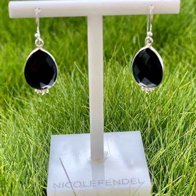 Nicole Fendel - Ada Drop Earring in Onyx