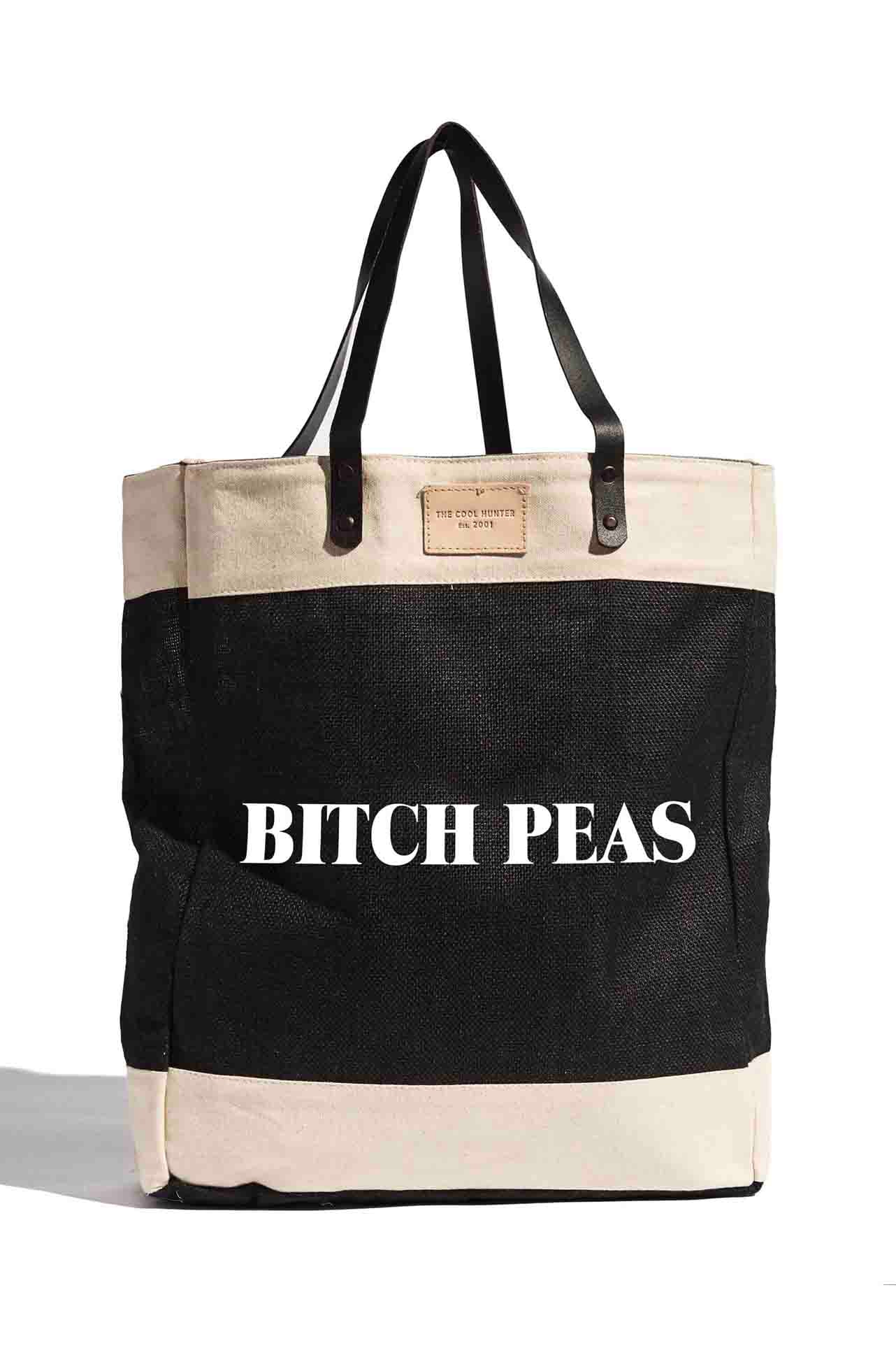 The Cool Hunter Market Bags - Bitch Peas Black Market Bag