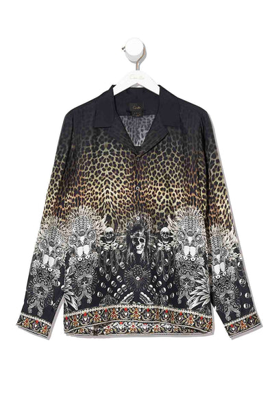 Camilla - Order Of Disorder Long Sleeve Camp Collared Shirt