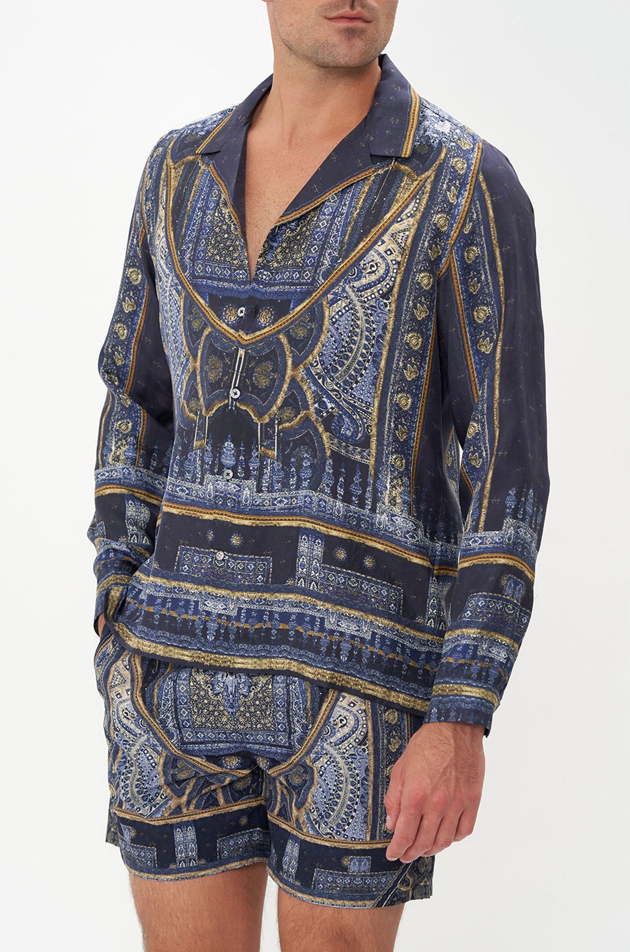 Camilla - Forever Family Long Sleeve Camp Collared Shirt