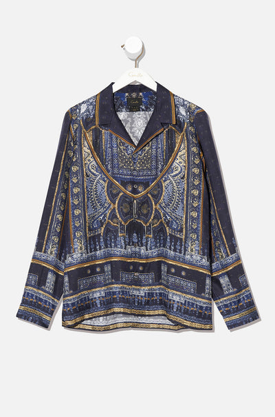 Camilla - Forever Family Long Sleeve Camp Collared Shirt