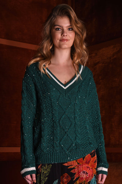 Cooper - Feeling The Sparkle Knit For A Queen Jersey in Forest