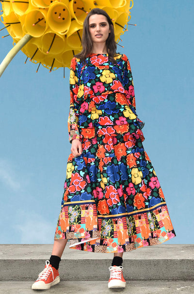 Curate - Once And Floral Long Heart Skirt