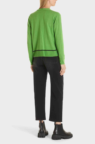 Marc Cain - Cardigan w/ Textured Detail & Contrast Yarn