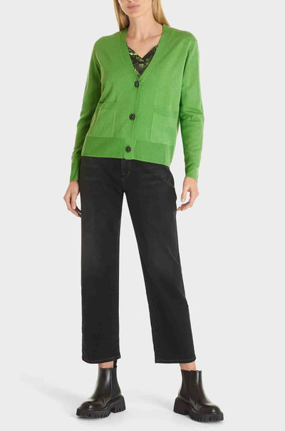 Marc Cain - Cardigan w/ Textured Detail & Contrast Yarn