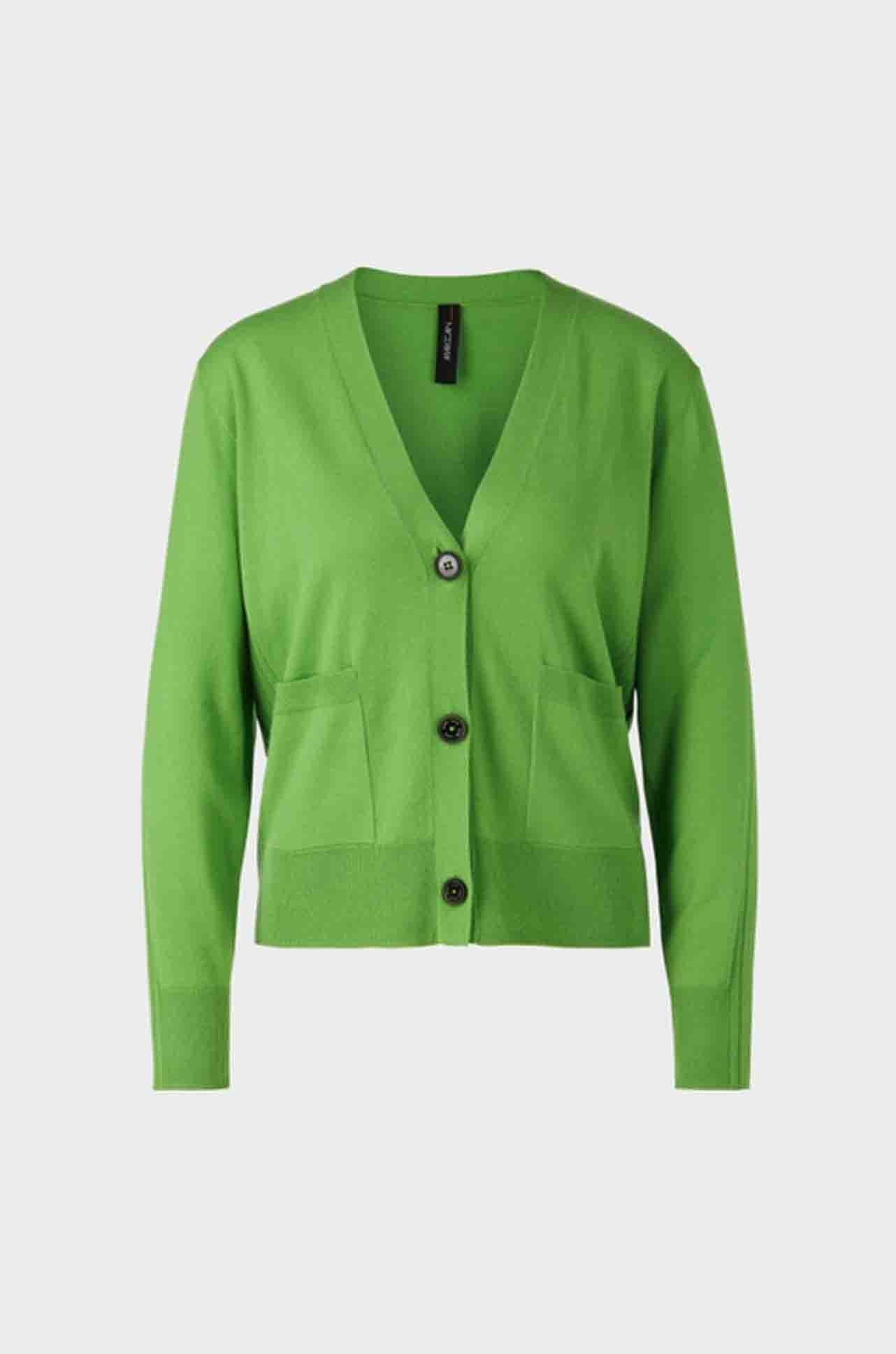 Marc Cain - Cardigan w/ Textured Detail & Contrast Yarn