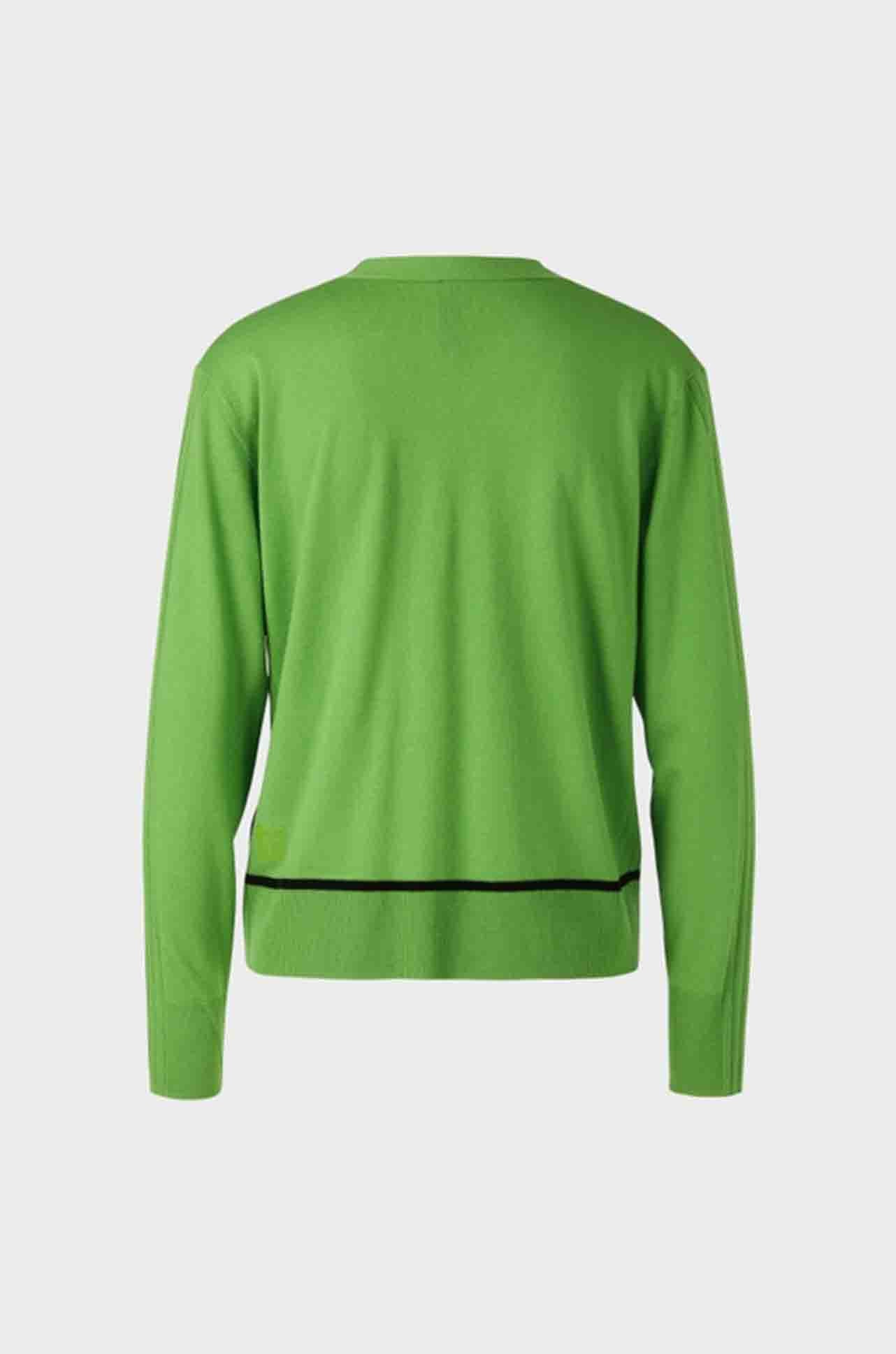 Marc Cain - Cardigan w/ Textured Detail & Contrast Yarn