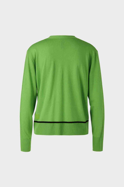 Marc Cain - Cardigan w/ Textured Detail & Contrast Yarn