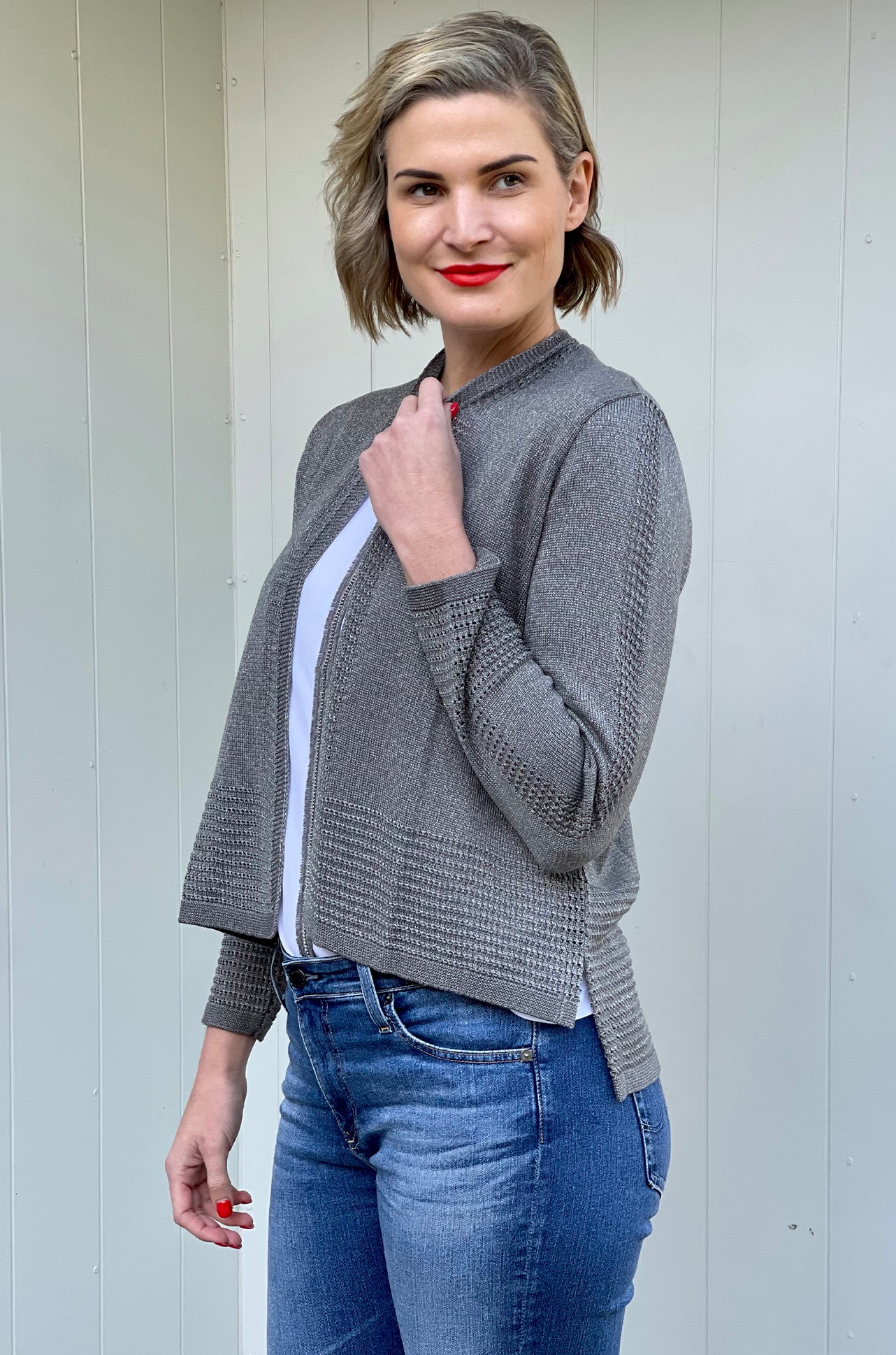 Faber - Open Front Knit Cardi