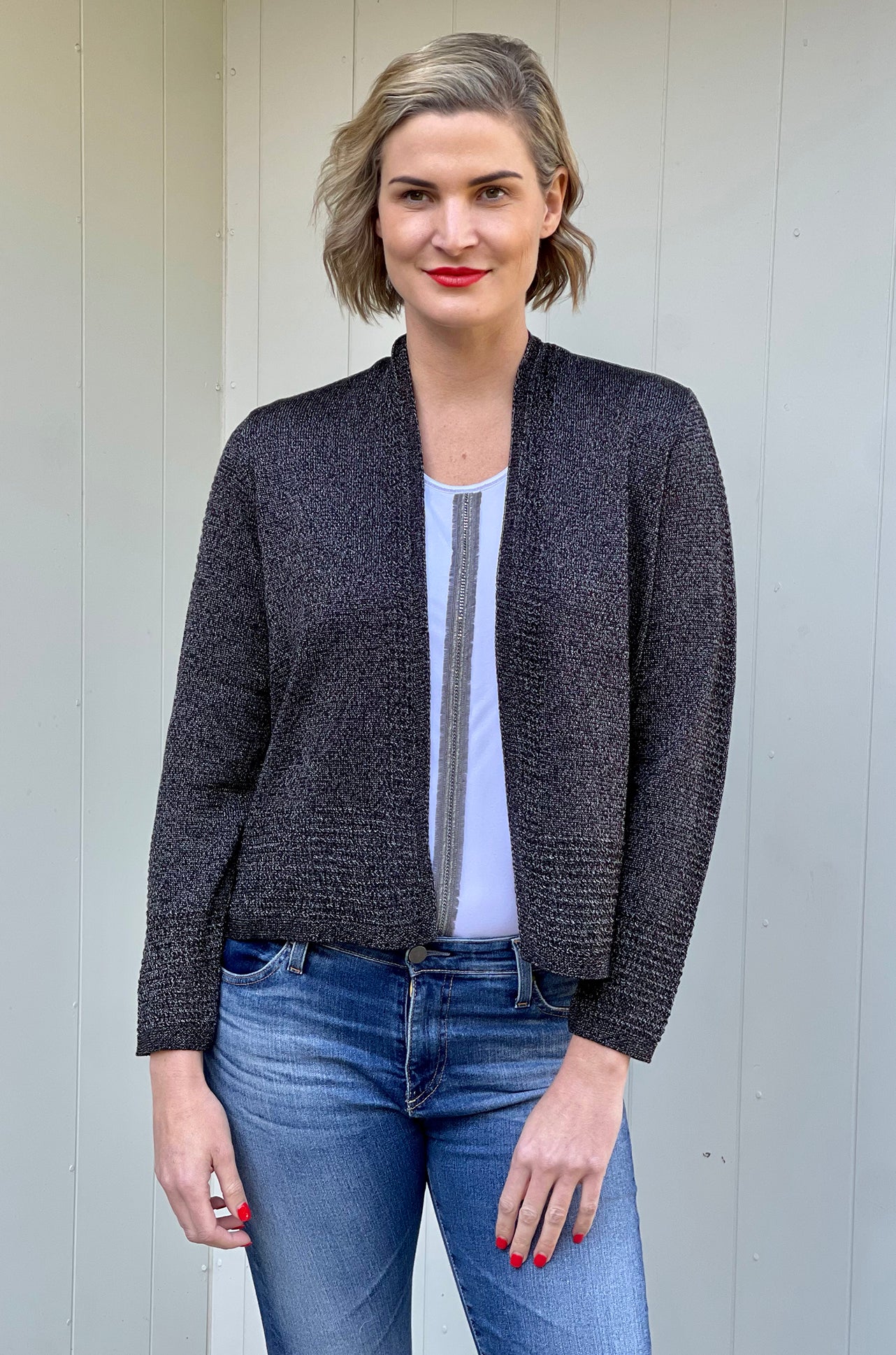 Faber - Open Front Knit Cardi