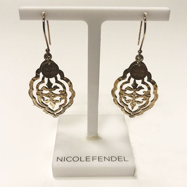 Nicole Fendel Jewellery - Hammered Electra Earring in Soft Gold