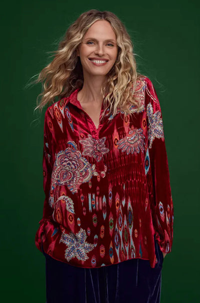 Johnny Was - Feather Burnout Mara Blouse
