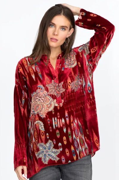 Johnny Was - Feather Burnout Mara Blouse