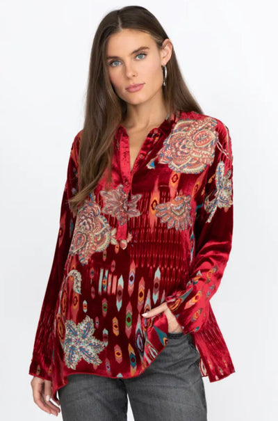 Johnny Was - Feather Burnout Mara Blouse
