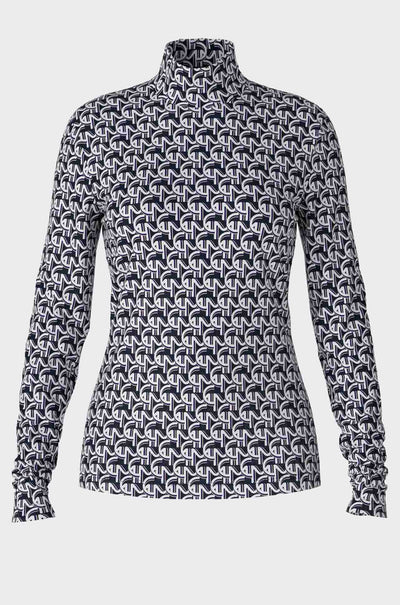 Marc Cain - High Neck Print T-Shirt