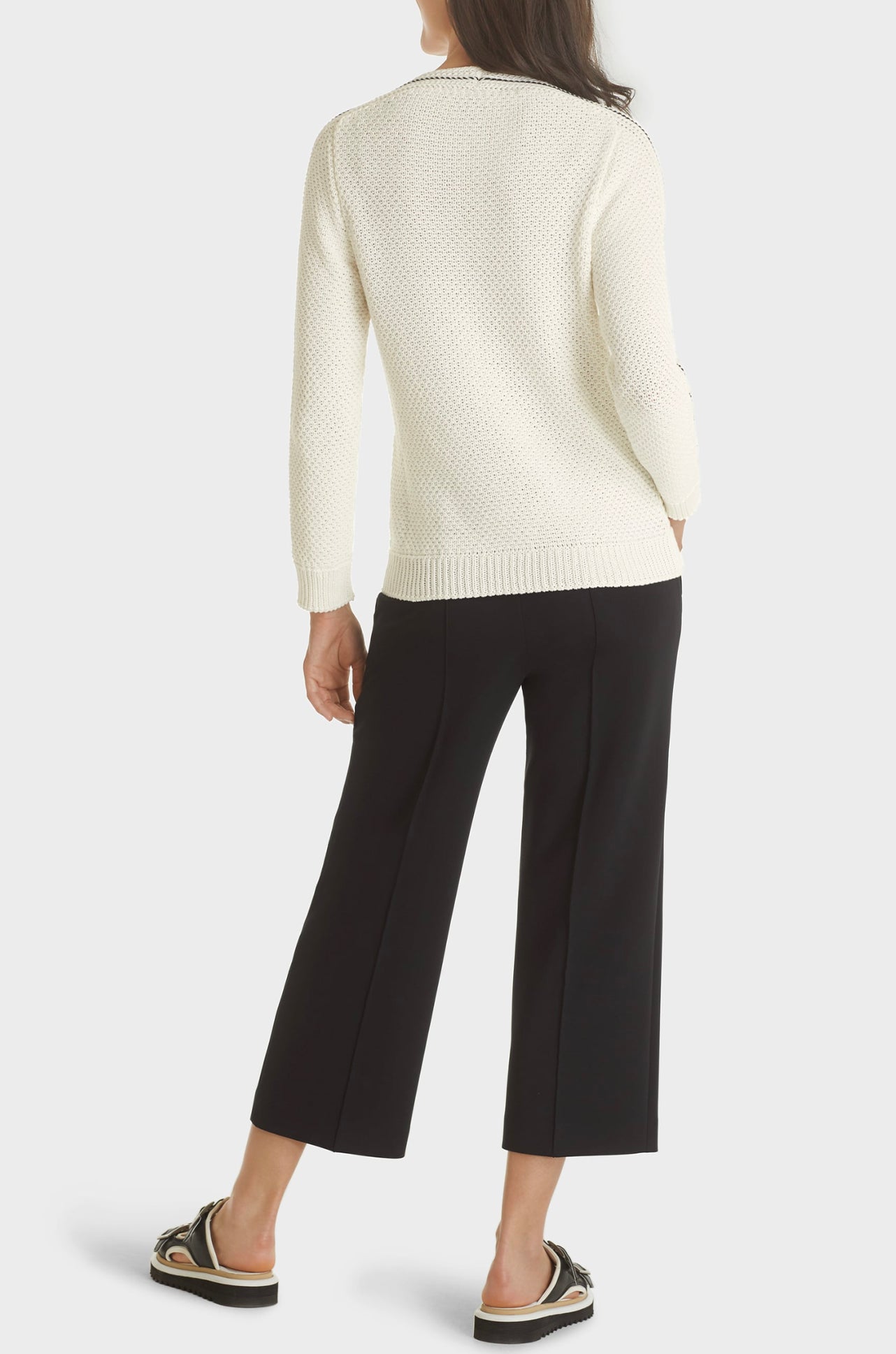 Marc Cain - V-Neck Cable Knit Sweater