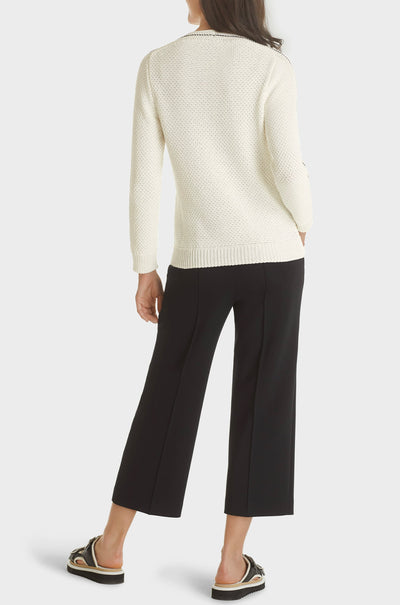Marc Cain - V-Neck Cable Knit Sweater