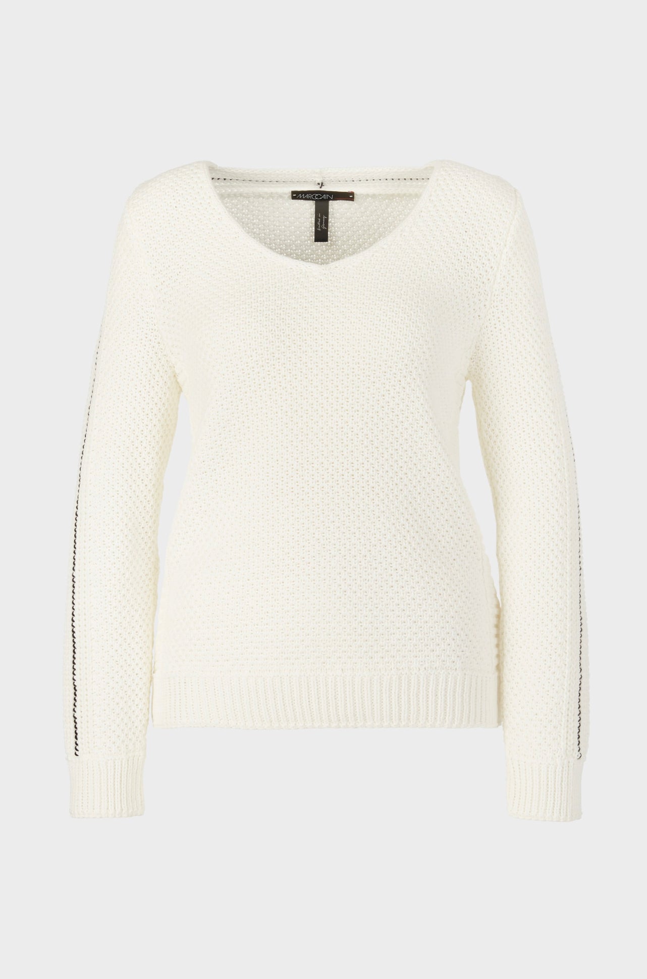 Marc Cain - V-Neck Cable Knit Sweater