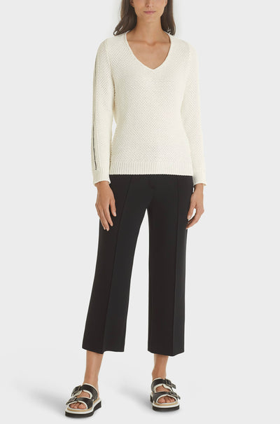Marc Cain - V-Neck Cable Knit Sweater