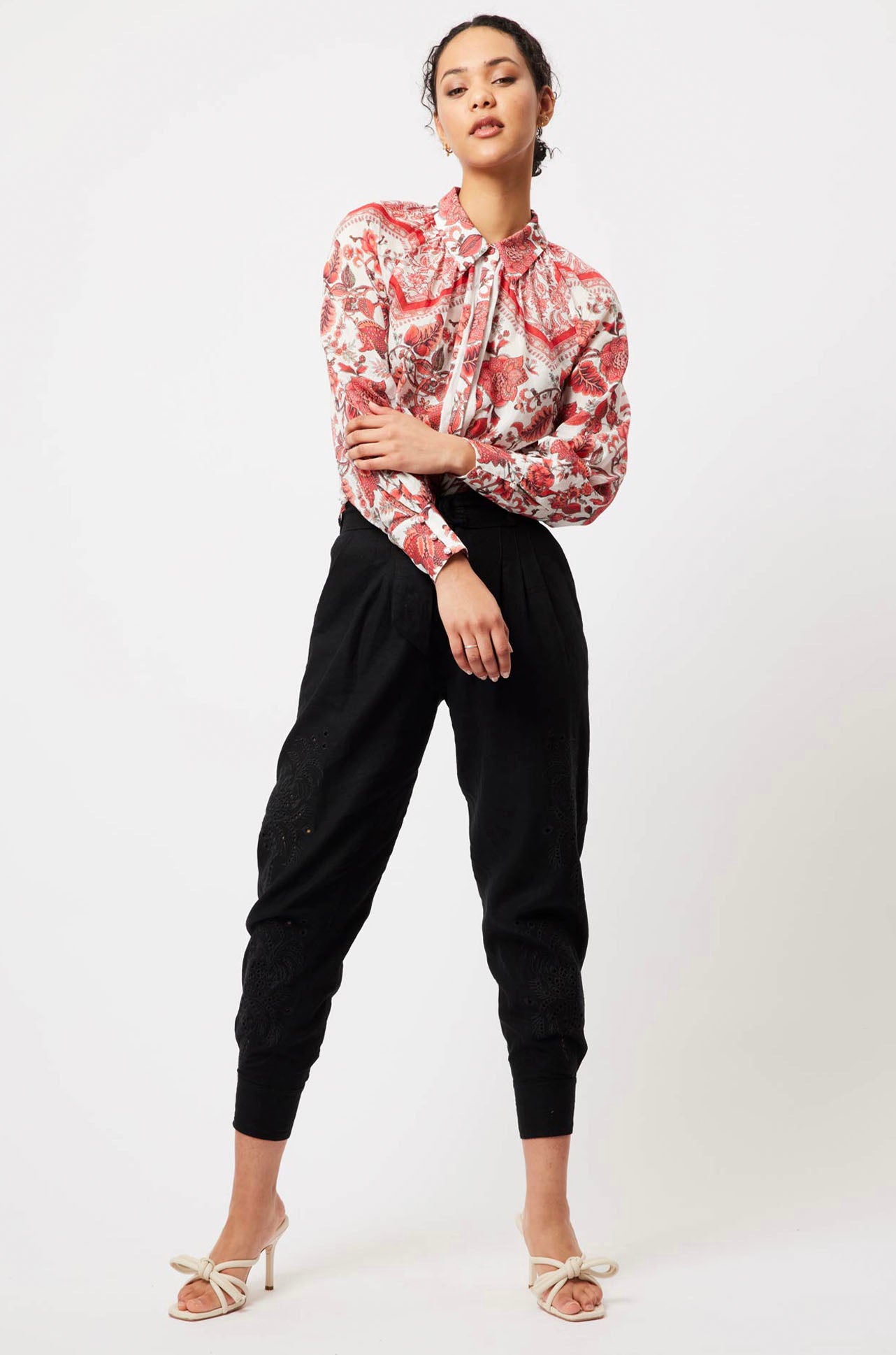 Once Was - Oceane Cotton/Silk Raw Edge Trim Shirt