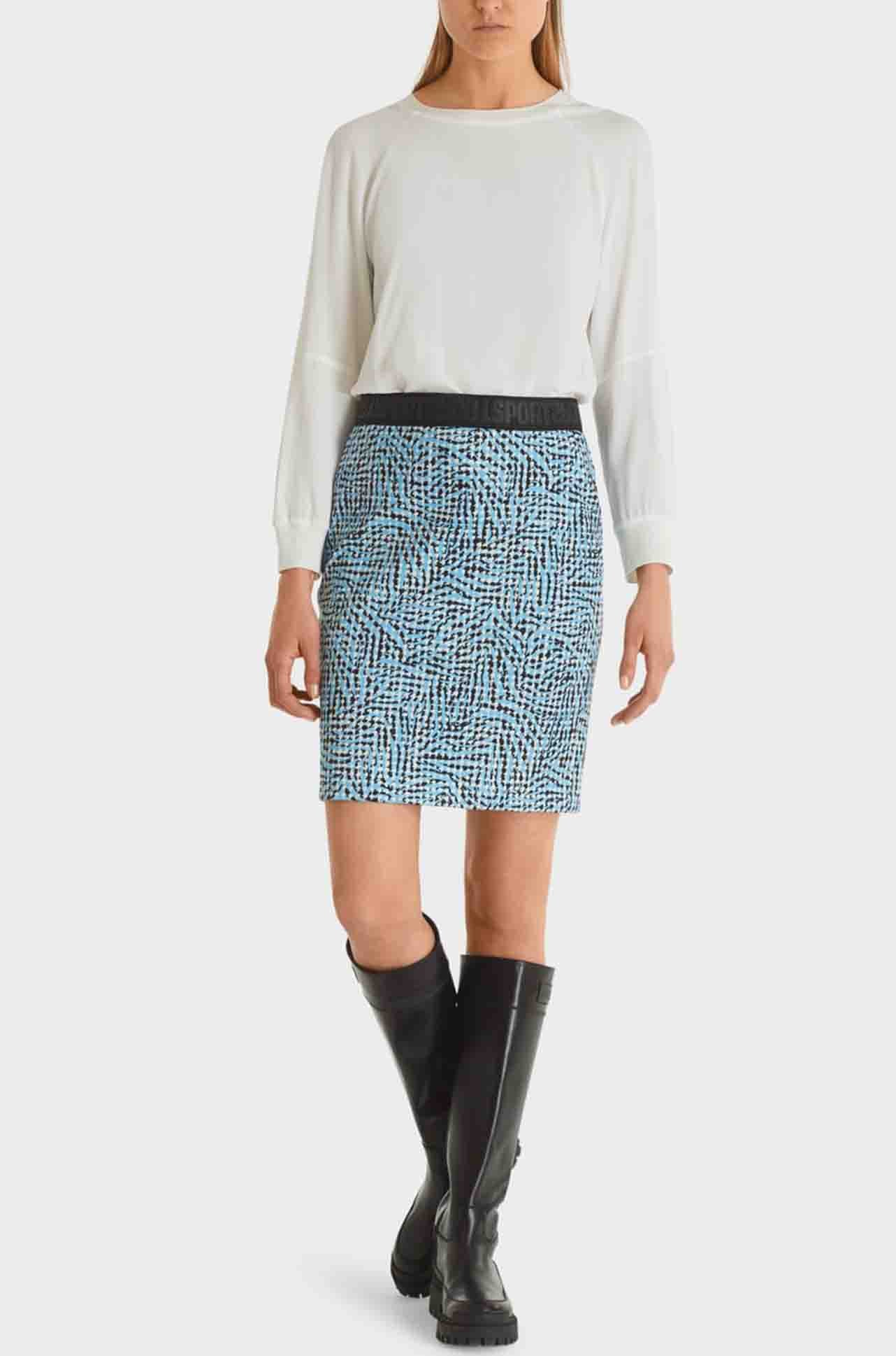 Marc Cain - Pepita Pattern Stretch Skirt