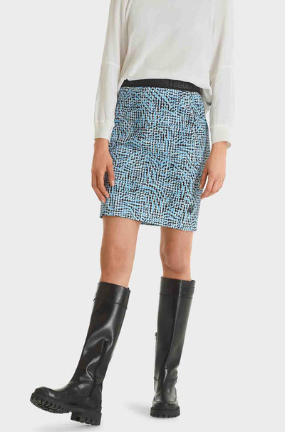 Marc Cain - Pepita Pattern Stretch Skirt