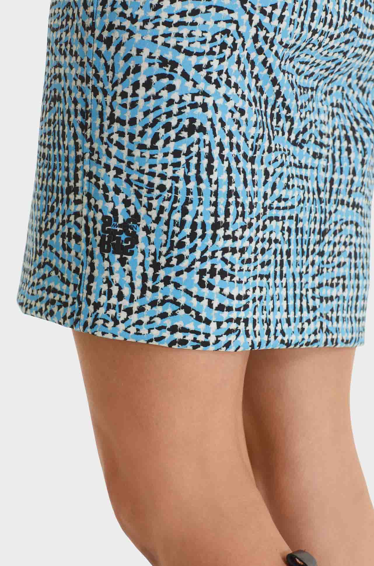 Marc Cain - Pepita Pattern Stretch Skirt